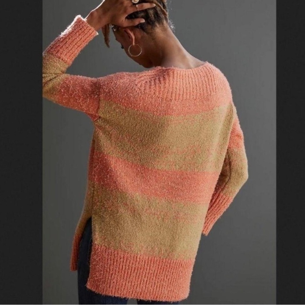 Anthropologie Pilcro Women's Rugby Tunic
Sweater Orange Tan Knit‎ Long - Picture 2 of 15